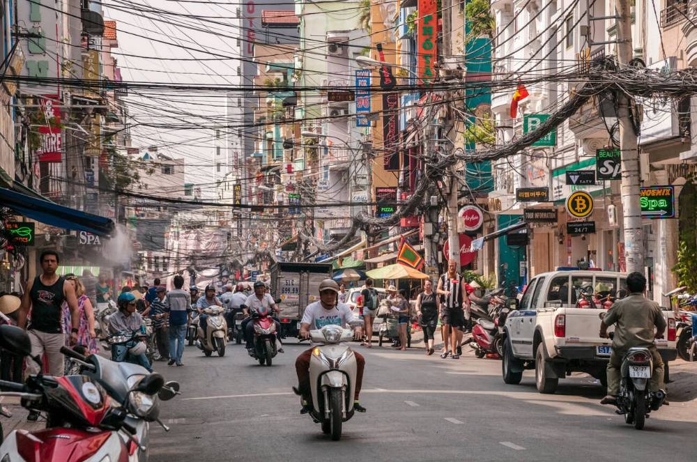 una starda alla città di Ho Chi Minh